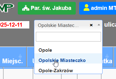 Lista wyboru miejscowości